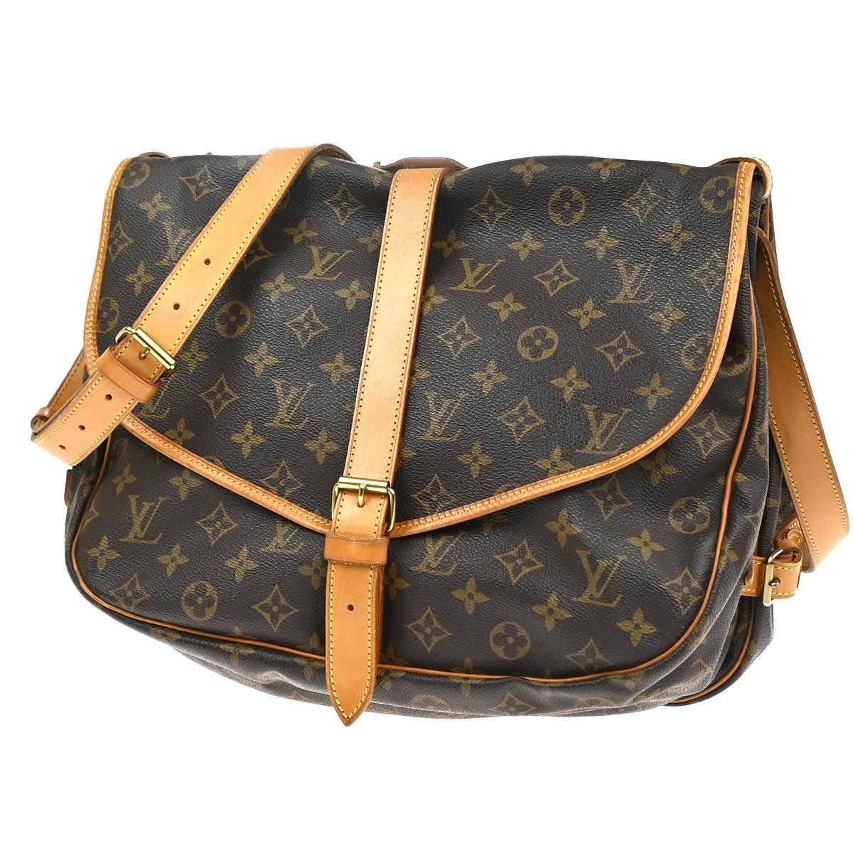 LOUIS VUITTON Saumur 35 Shoulder Bag Monogram Leather BN France M42254 18CA796