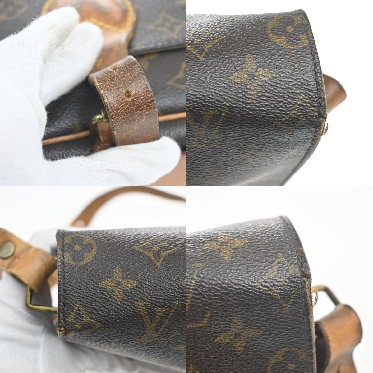 LOUIS VUITTON Cartouchiere GM Shoulder Bag Monogram Leather Brown M51252 69KC705