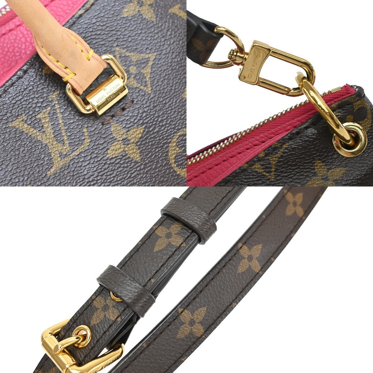 LOUIS VUITTON Pallas 2Way Shoulder Hand Bag Monogram Leather PK M41147 689RF677