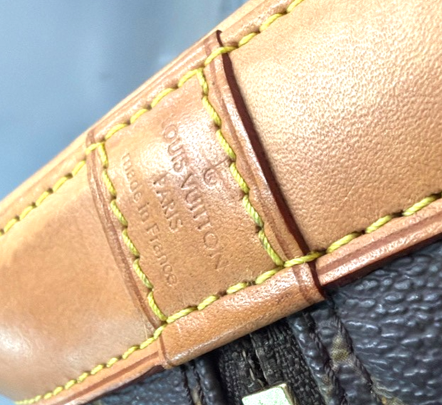 LOUIS VUITTON LV Logo Alma Hand Bag Monogram Leather Brown France M51130 82YJ207