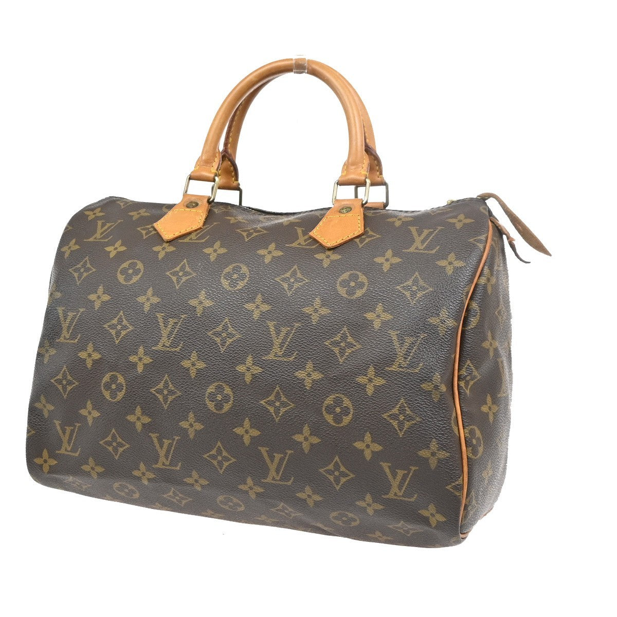 LOUIS VUITTON Speedy 30 Travel Hand Bag Monogram Leather Brown M41526 16PA145