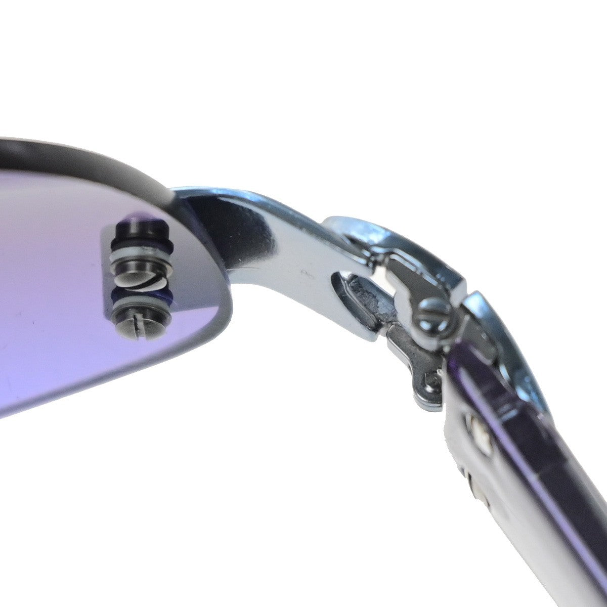 CHANEL CC Logo Rimless Sunglasses Eye Wear Plastic Metal Purple 05RQ087