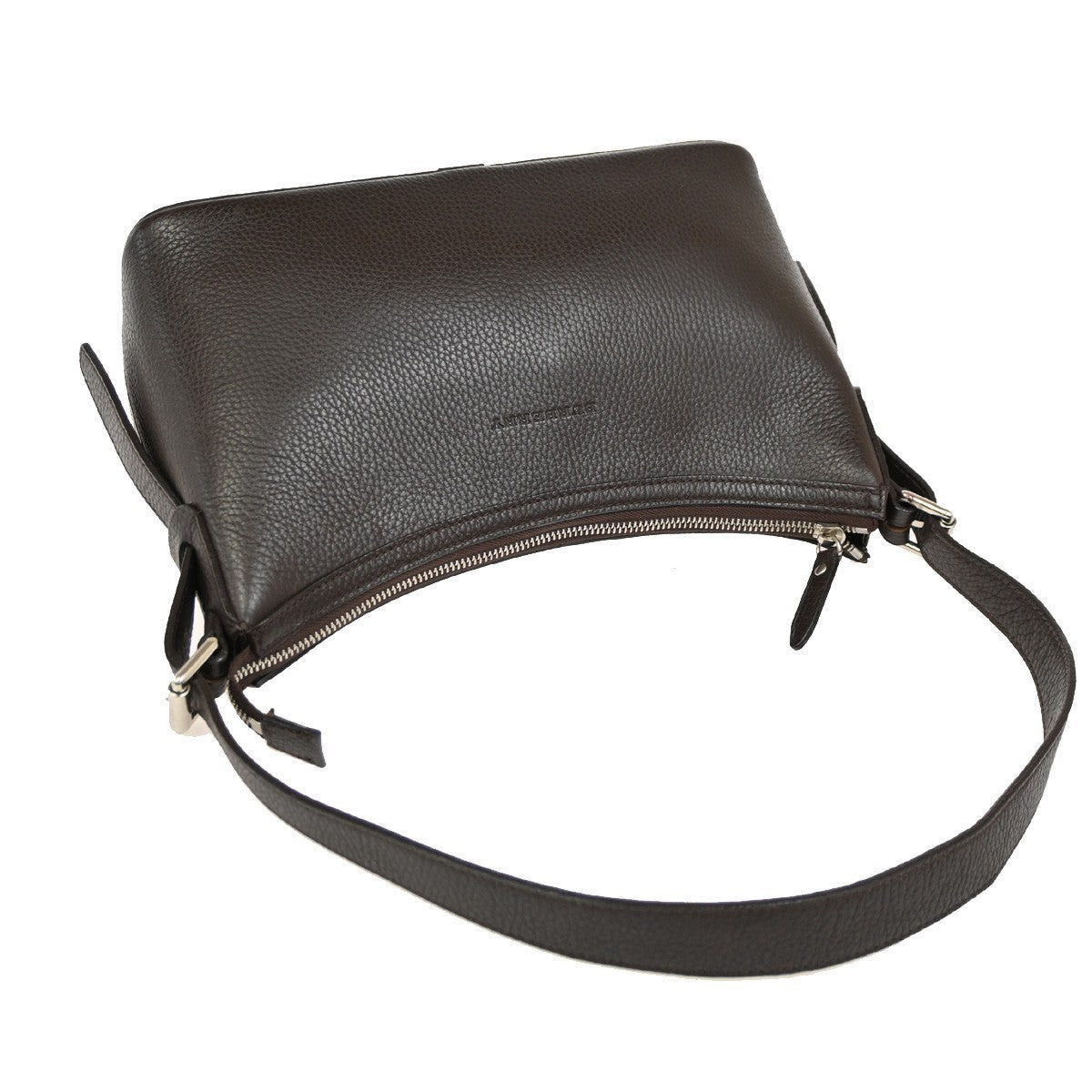 BURBERRY  Shoulder Bag Grained Calfskin House Check Brown SHW 09DA145