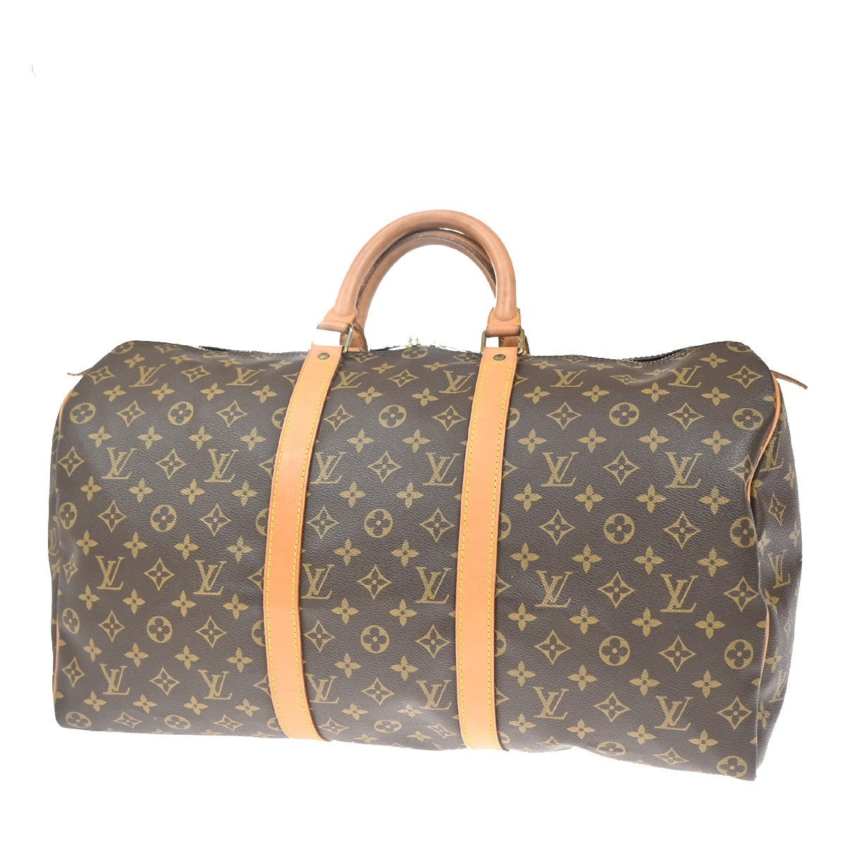 LOUIS VUITTON Keepall 50 Travel Hand Bag Monogram Leather Brown M41426 73EF978