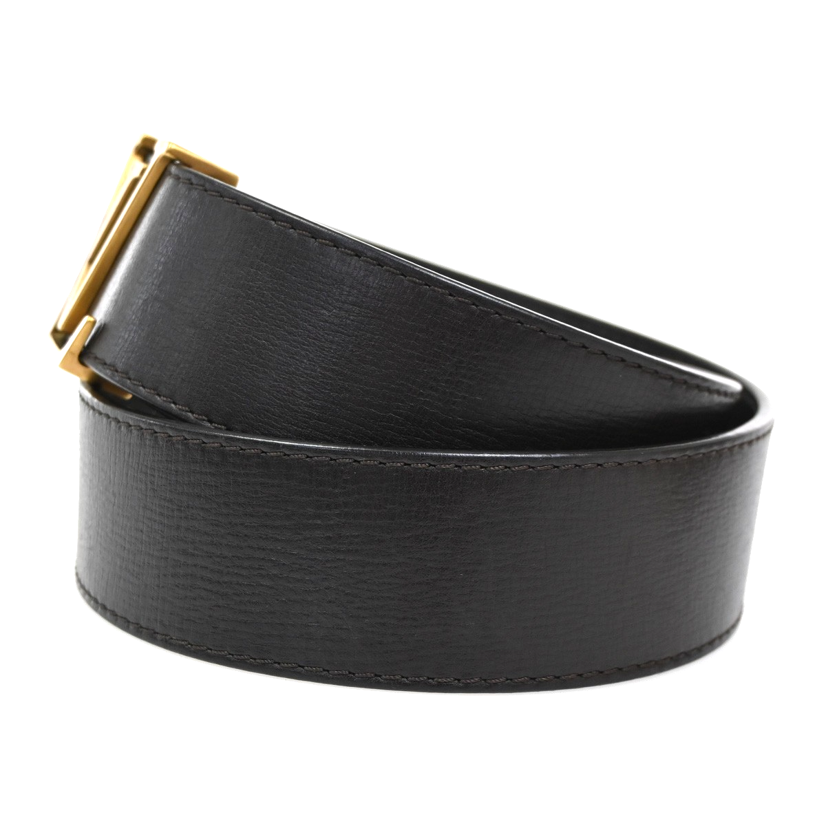 LOUIS VUITTON LV Logo Ceinture LV Initial Belt 80/32 Leather Brown M6902 86KC273