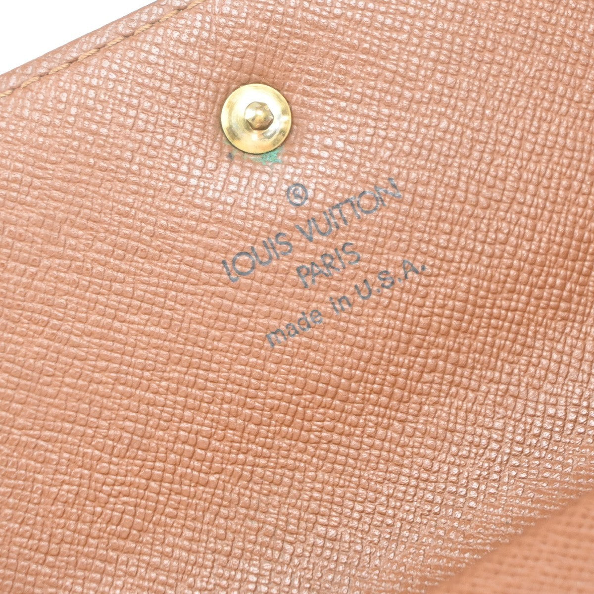 LOUIS VUITTON LV Logo 2 Set Bifold Wallet Monogram Leather Brown 04EG272