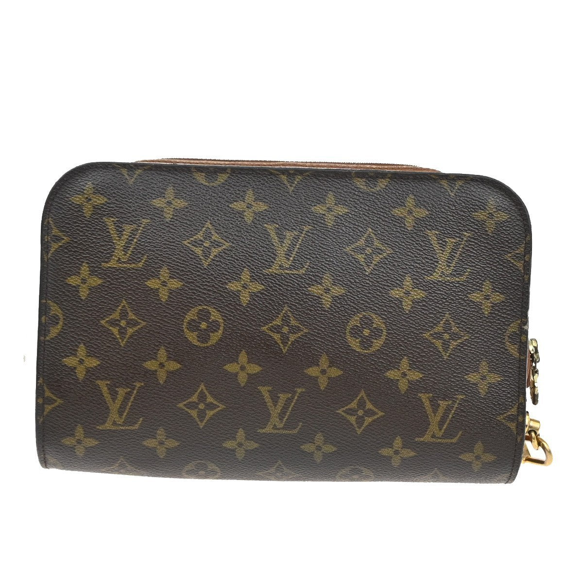 LOUIS VUITTON Orsay Clutch Hand Bag Monogram Leather Brown France M51790 66SA121