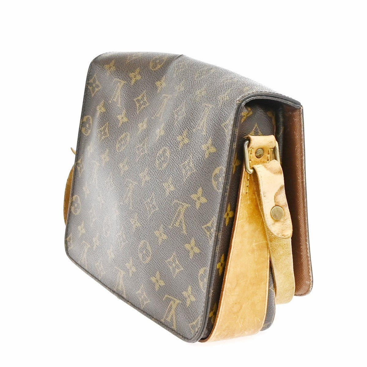 LOUIS VUITTON Cartouchiere GM Shoulder Bag Monogram Leather Brown M51252 30YJ163