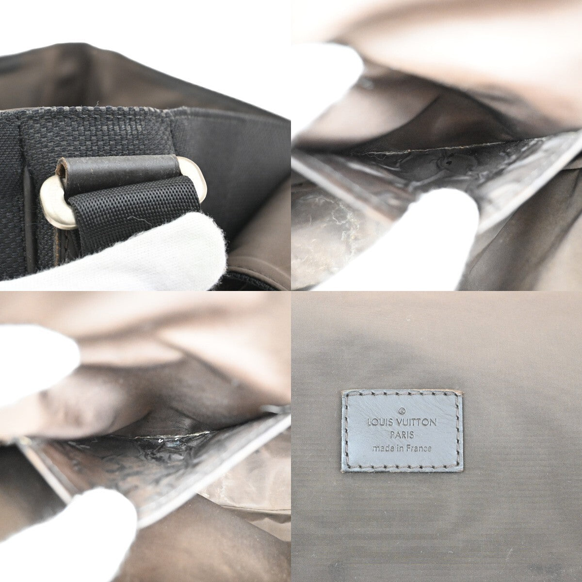 LOUIS VUITTON Petit Messager Shoulder Bag Damier Geant Leather BK M93618 80EE208