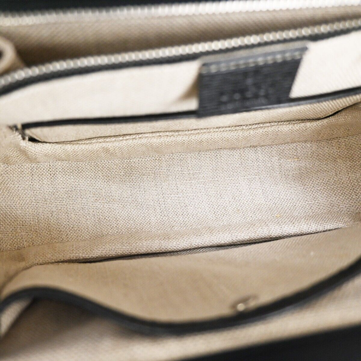 GUCCI Logo Bamboo 2Way Shoulder Hand Bag Leather Black Silver Italy 629RH724