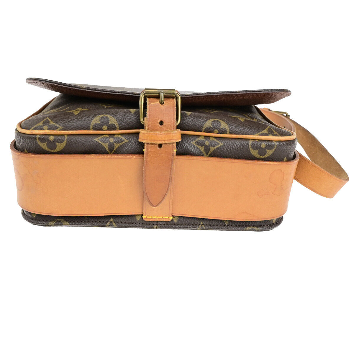 LOUIS VUITTON Cartouchiere MM Shoulder Bag Monogram Leather Brown M51253 62SJ519