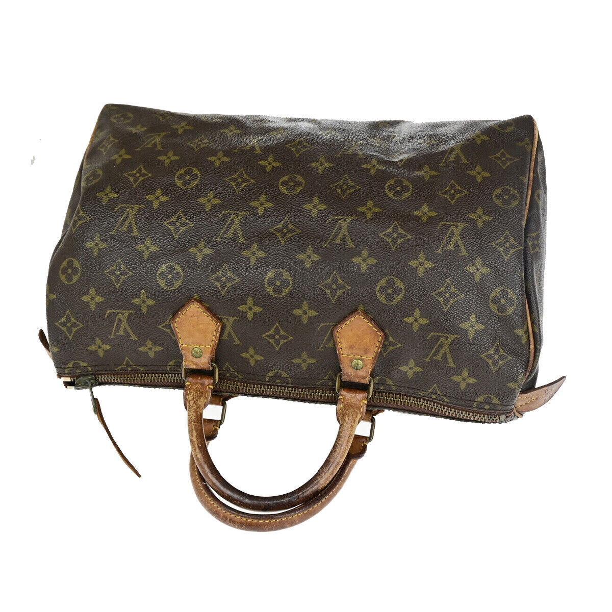 LOUIS VUITTON Speedy 35 Travel Hand Bag Monogram Leather Brown M41524 36YG523