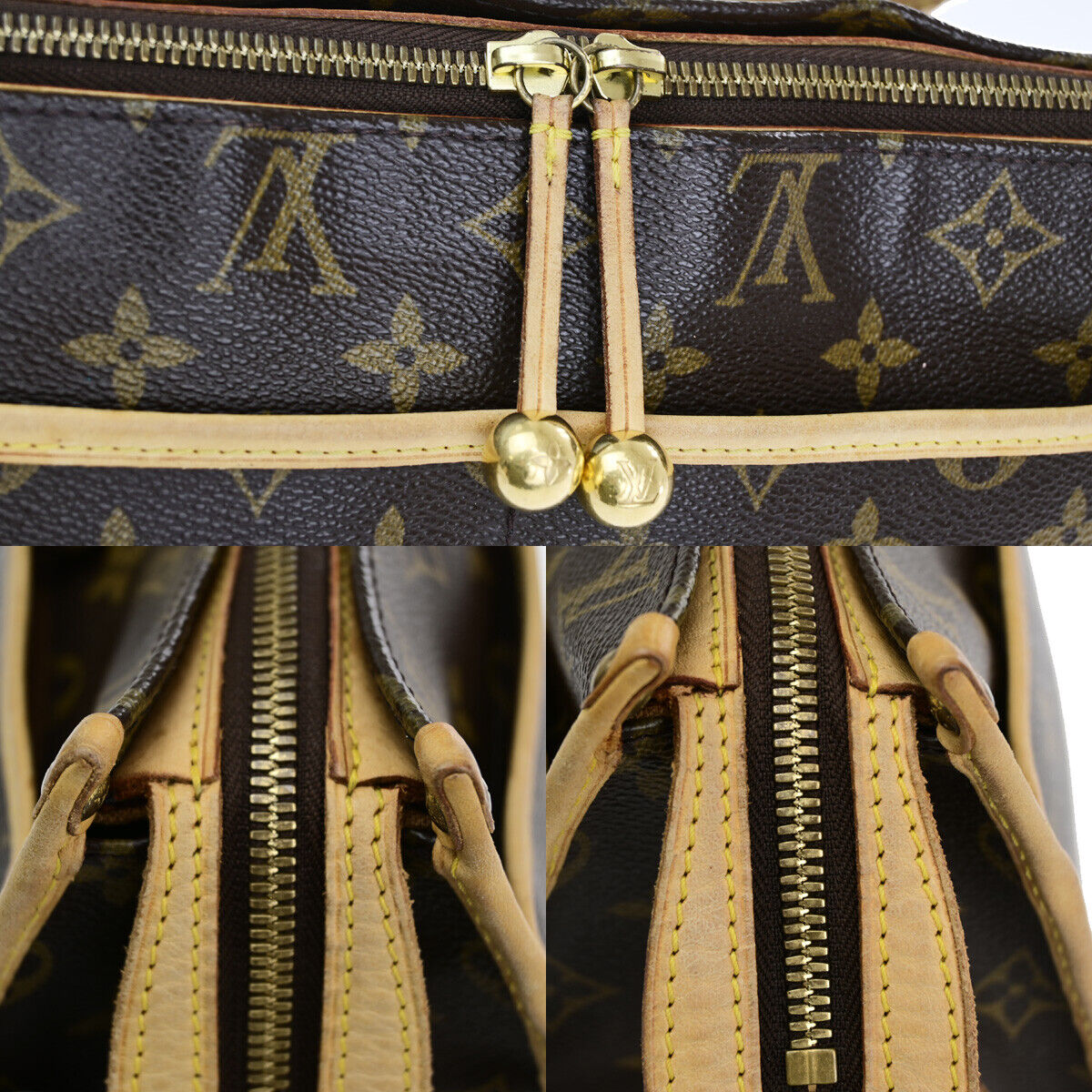 LOUIS VUITTON Popincourt Haut Shoulder Bag Monogram Leather Brown M40007 12SJ212