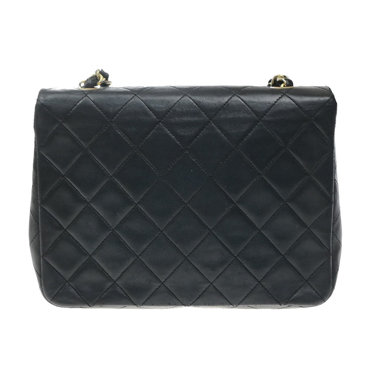 CHANEL CC Mini Matelasse Chain Shoulder Bag Leather Black GHW Vintage 399RP188
