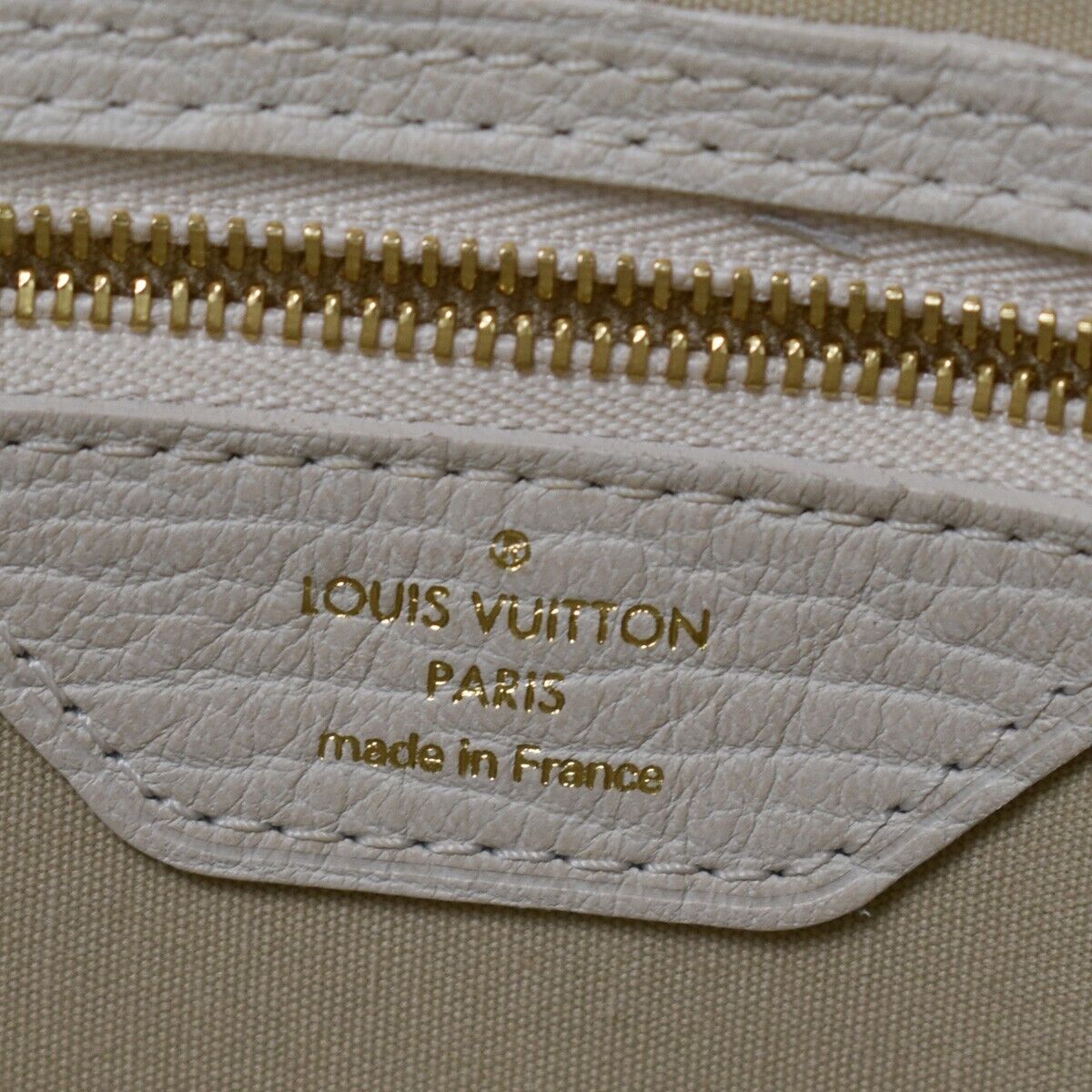 LOUIS VUITTON BUCKET PM Shoulder Bag Monogram Mini Lin Ivory Dunne 76YD133