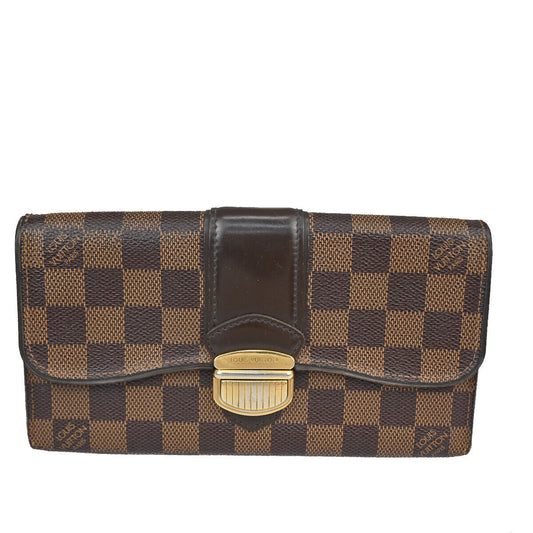 LOUIS VUITTON Portefeuille Sistina Long Wallet Damier Leather BN N61747 04YE302
