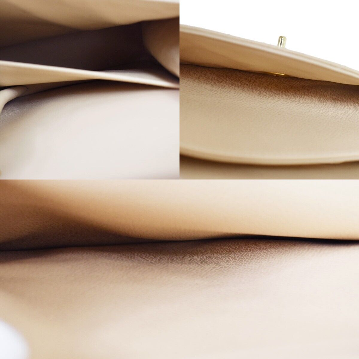 CHANEL CC Matelasse 25 Double Flap Chain Shoulder Bag Caviar Leather 6078LC372