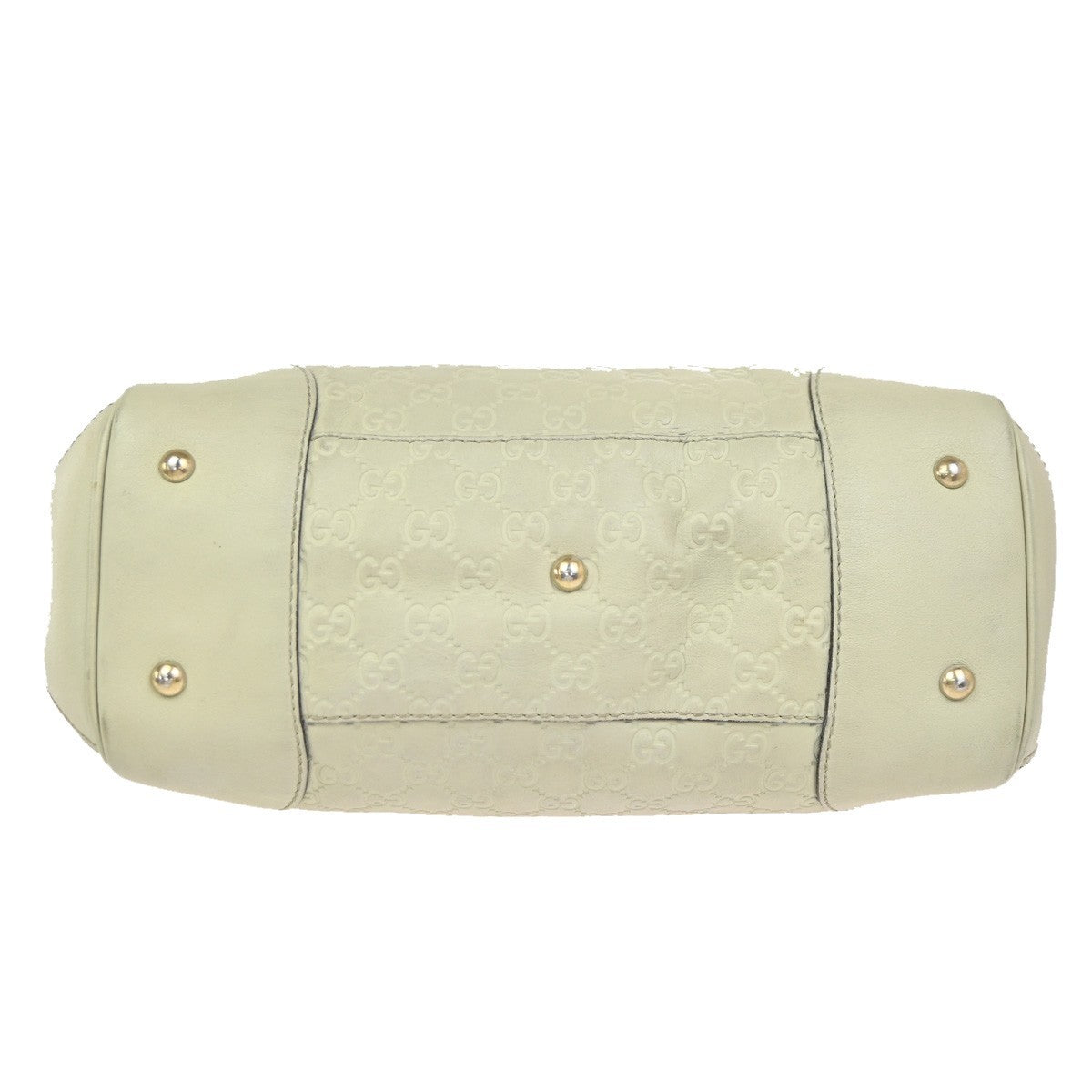 GUCCI GG Guccissima Mayfair Bow Shoulder Hand Bag Leather Italy White 62CA786