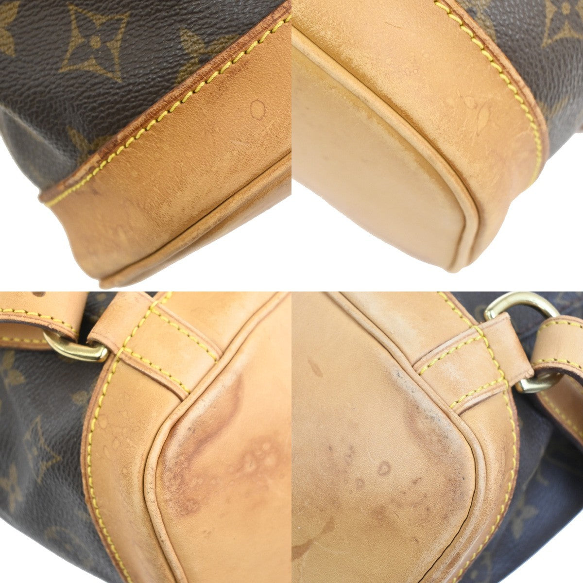 LOUIS VUITTON Montsouris MM Backpack Bag Monogram Leather Brown M51136 72CA841