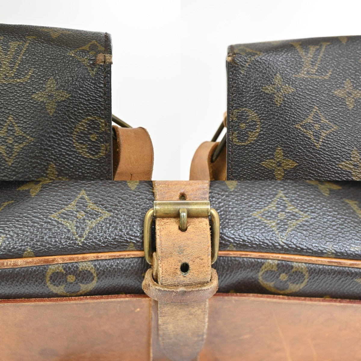 LOUIS VUITTON Cartouchiere GM Shoulder Bag Monogram Leather Brown M51252 67KC685