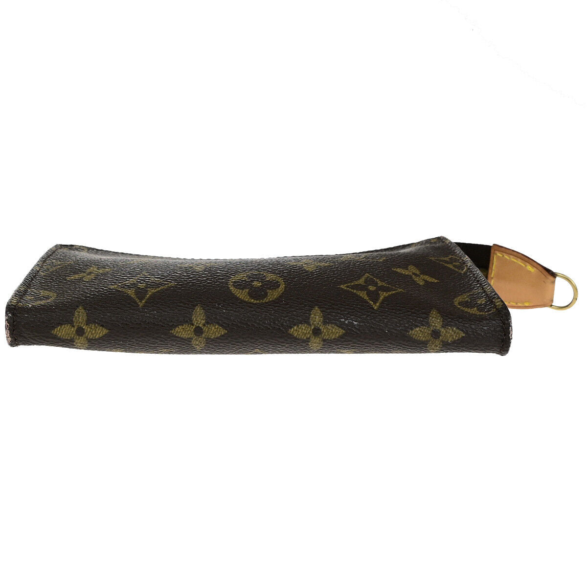 LOUIS VUITTON Logo BUCKET PM Pouch Bag Monogram Leather Brown France 04YG706