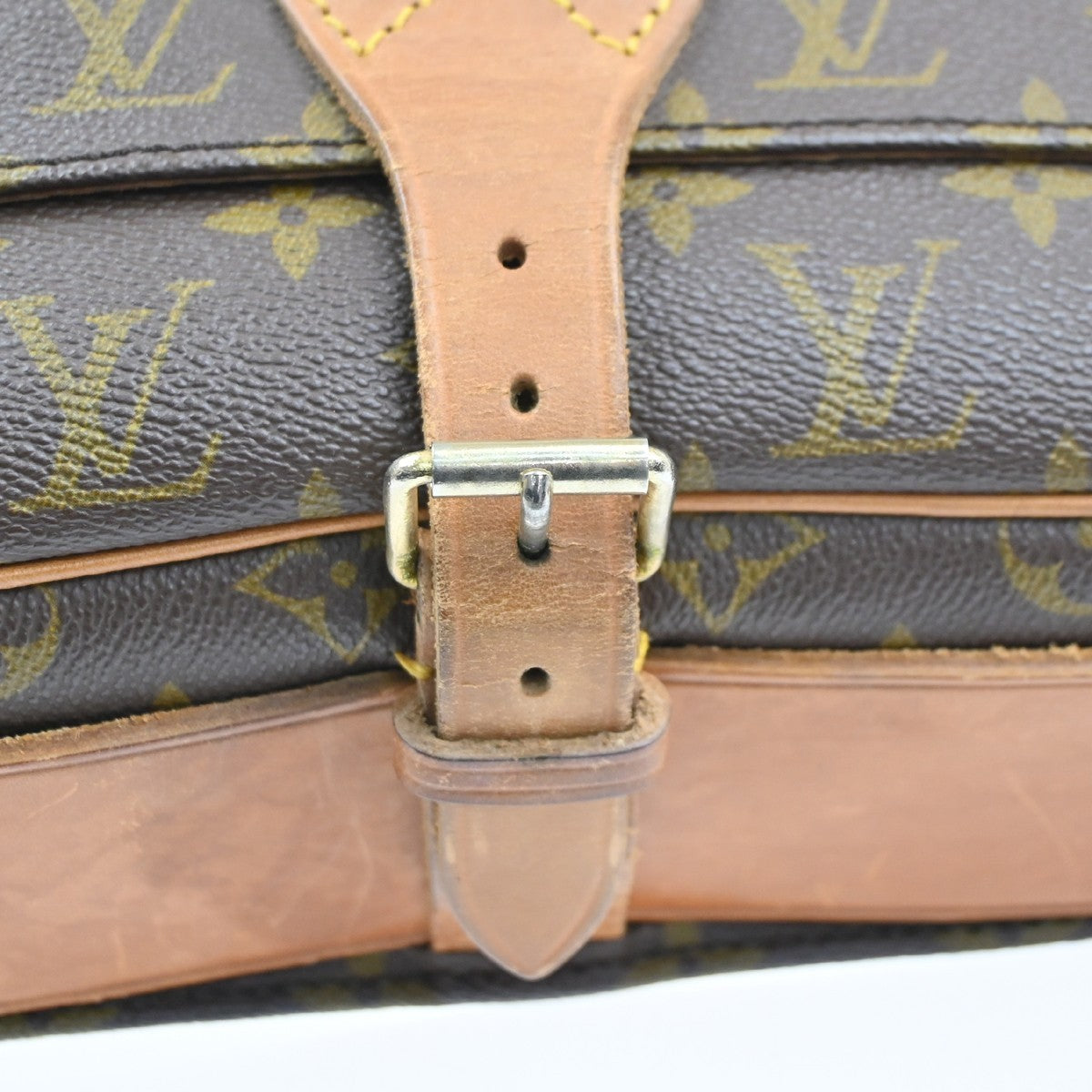 LOUIS VUITTON Cartouchiere GM Shoulder Bag Monogram Leather Brown M51252 39KC446