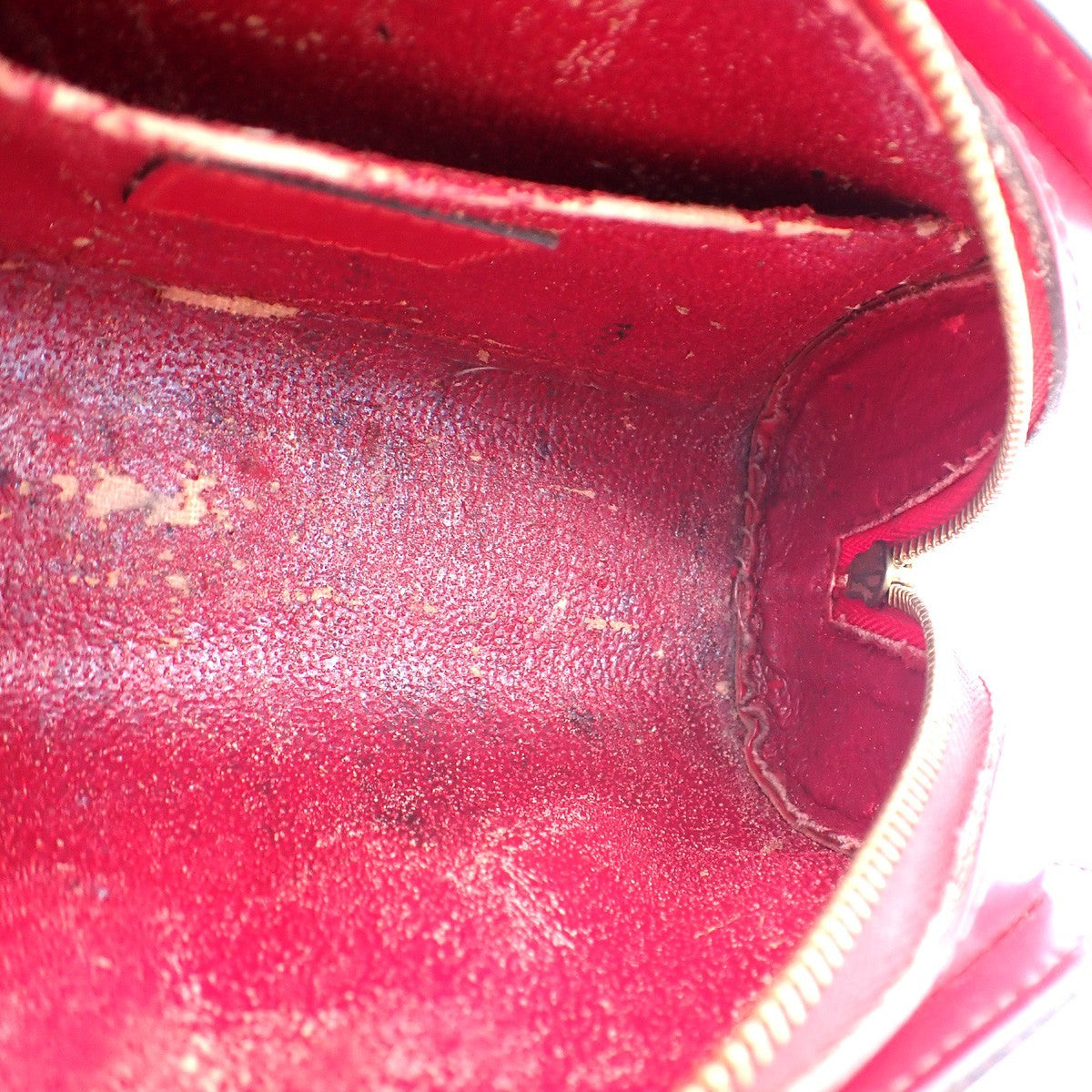 LOUIS VUITTON LV Logo Dauphine PM Pouch Bag Epi Leather Red M48447 05KC868