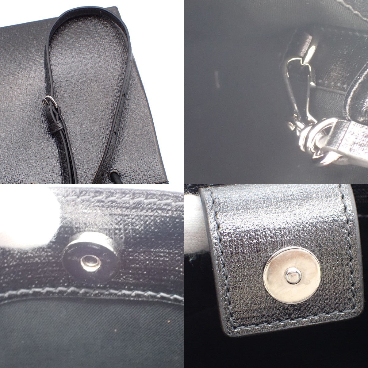 BALENCIAGA North South Shopping 2Way Shoulder Leather Metallic Gray SHW 11RL627