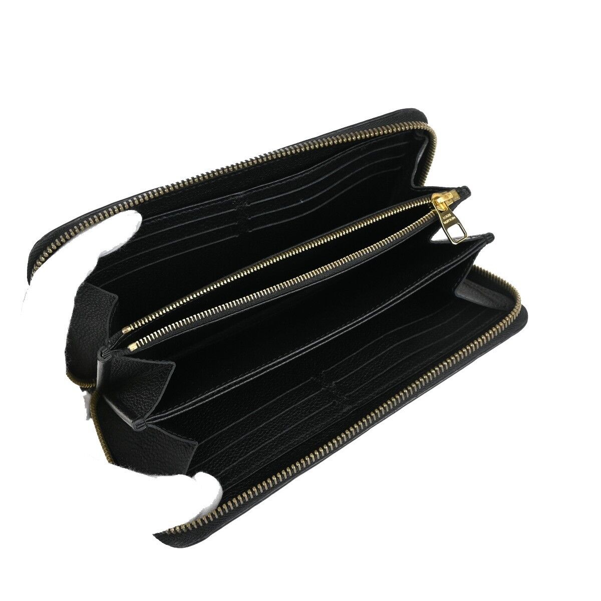 LOUIS VUITTON LV Zippy Long Wallet Monogram Empreinte Balck M93435 32FA522