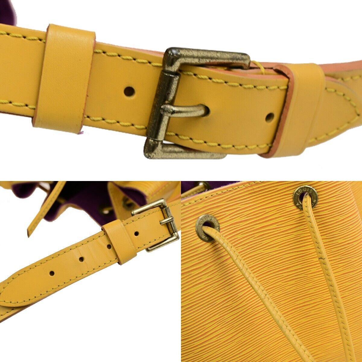 LOUIS VUITTON Petit Noe Drawstring Shoulder Bag Epi Leather YW M44109 34FB354