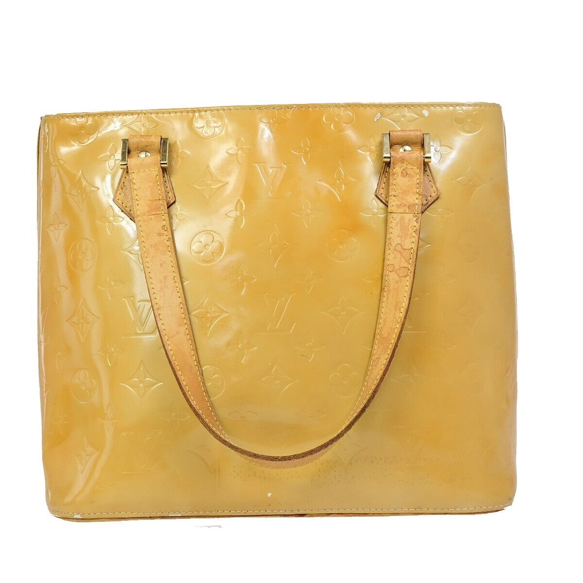 LOUIS VUITTON Houston Shoulder Bag Monogram Vernis Leather Beige M91004 09EB436