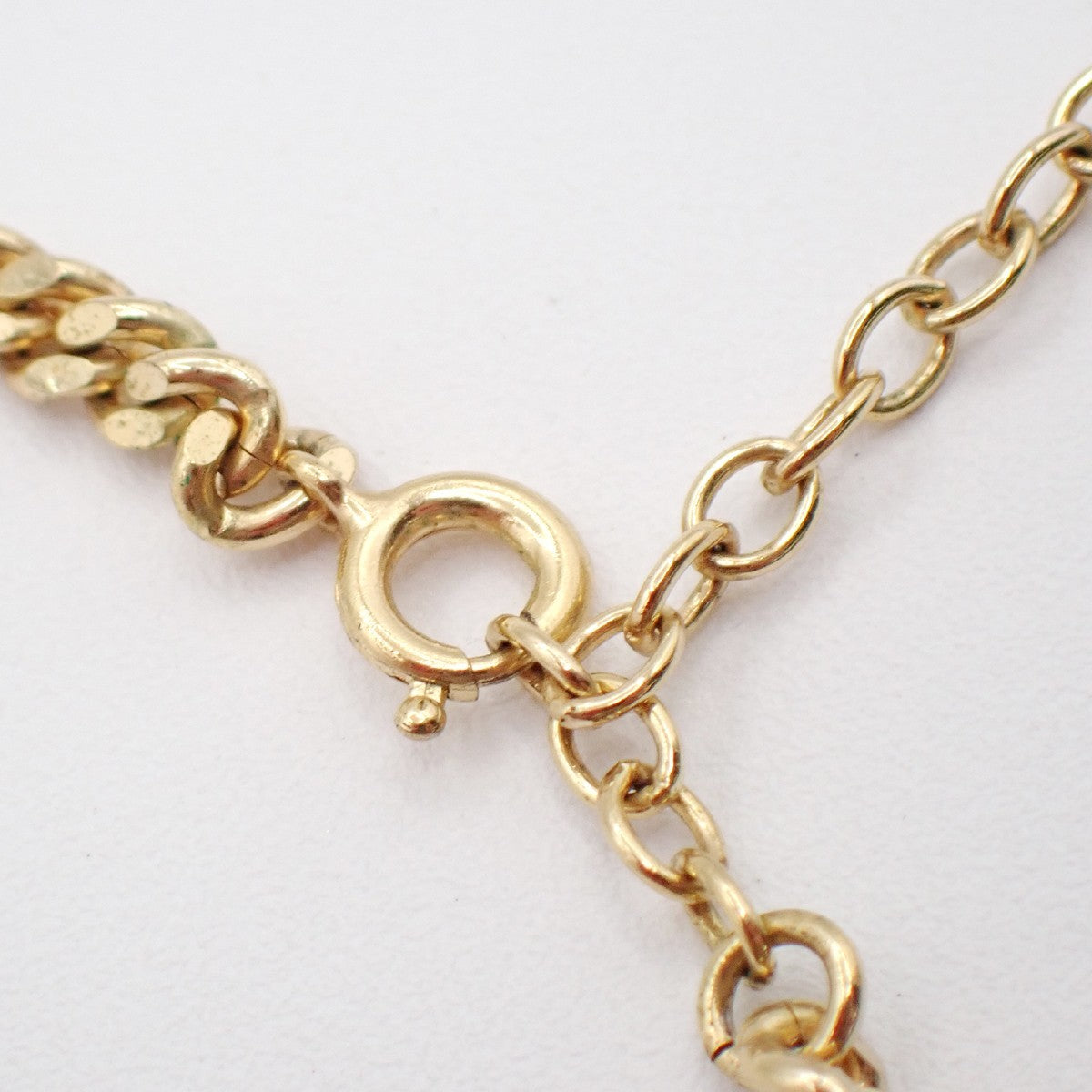 CHRISTIAN DIOR  CD Logo Chain Pendant Necklace Gold Germany 05RL903