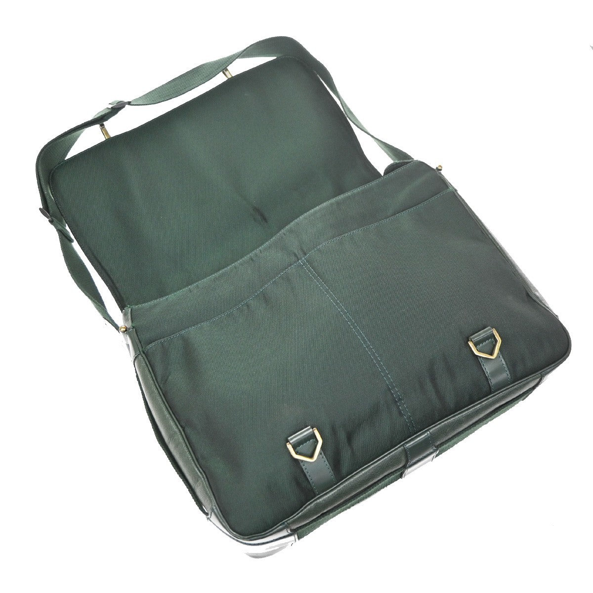 LOUIS VUITTON LV Dersou Shoulder Bag Taiga Leather Green France M30164 37KD101