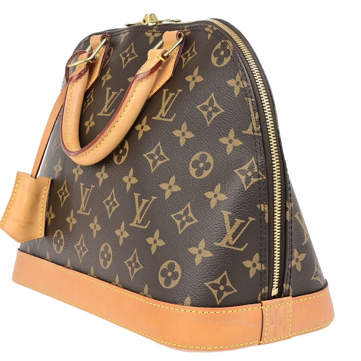 LOUIS VUITTON LV Logo Alma PM Hand Bag Monogram Leather BN France M53151 59ED044
