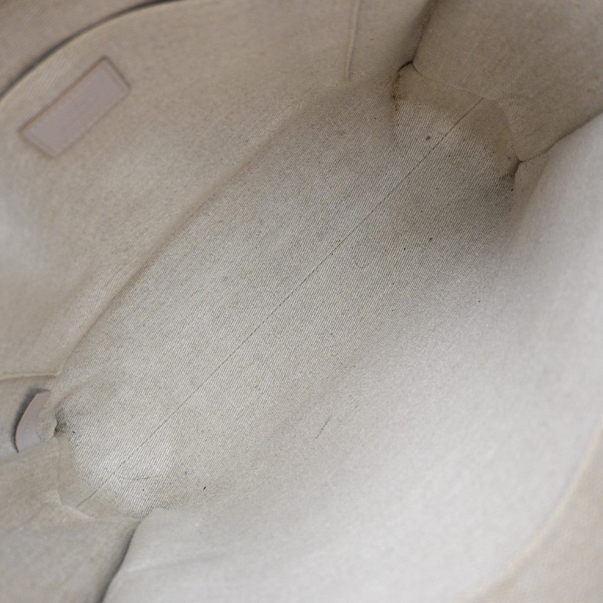 CHLOE Logo Woody Medium Shoulder Tote Bagi Linen Leather Beige Italy 84YJ242