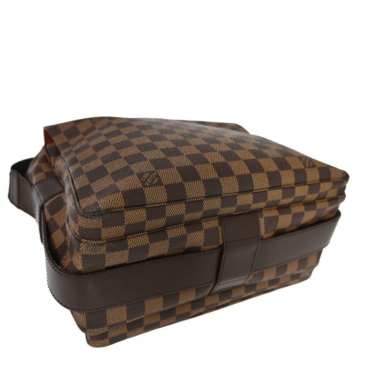 LOUIS VUITTON Naviglio Shoulder Bag Damier Ebene Leather Brown N45255 90FA422