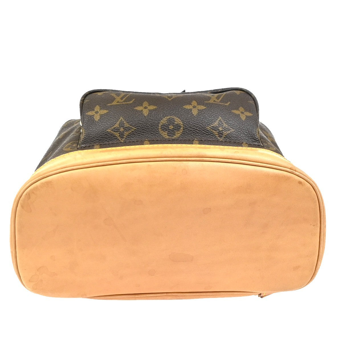 LOUIS VUITTON Montsouris MM Backpack Bag Monogram Leather Brown M51136 51YJ002
