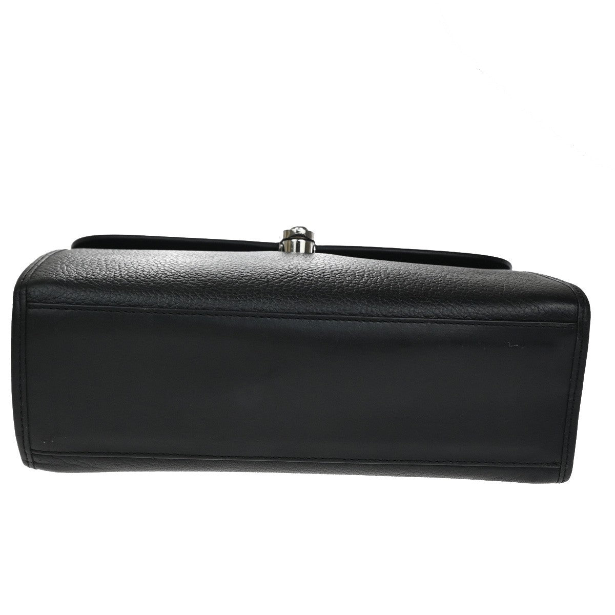 BURBERRYS Logo Nova Check Shoulder Hand Bag Leather Black SHW 67CA860