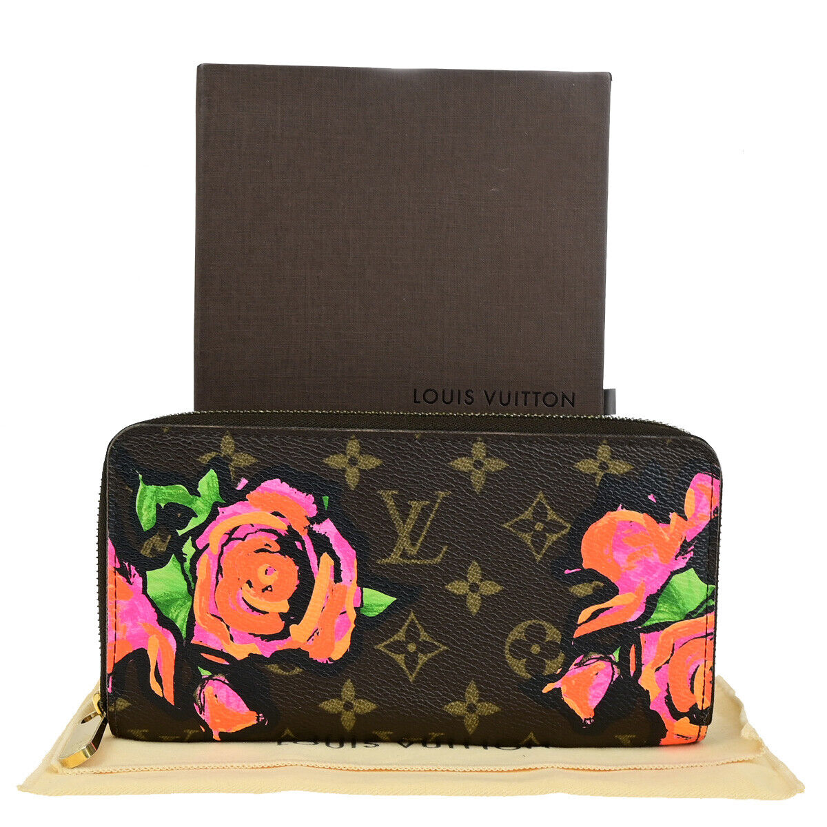 LOUIS VUITTON Zippy Wallet Long Purse Monogram Rose Brown M93759 18YG745