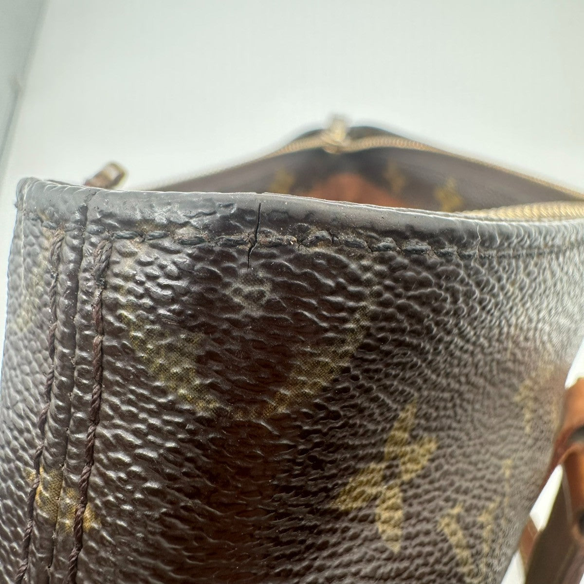 LOUIS VUITTON Cabas Piano Shoulder Bag Monogram Leather Brown USA M51148 82CA802