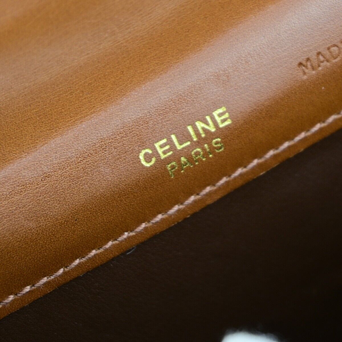 CELINE Logo Mini Bum Bag #85 Suede Leather Brown GHW Italy 68ED372