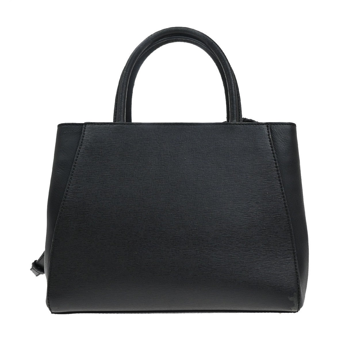 FENDI Logo Petit 2Jours 2Way Hand Bag Leather Monster Charm Black SHW 31YH824