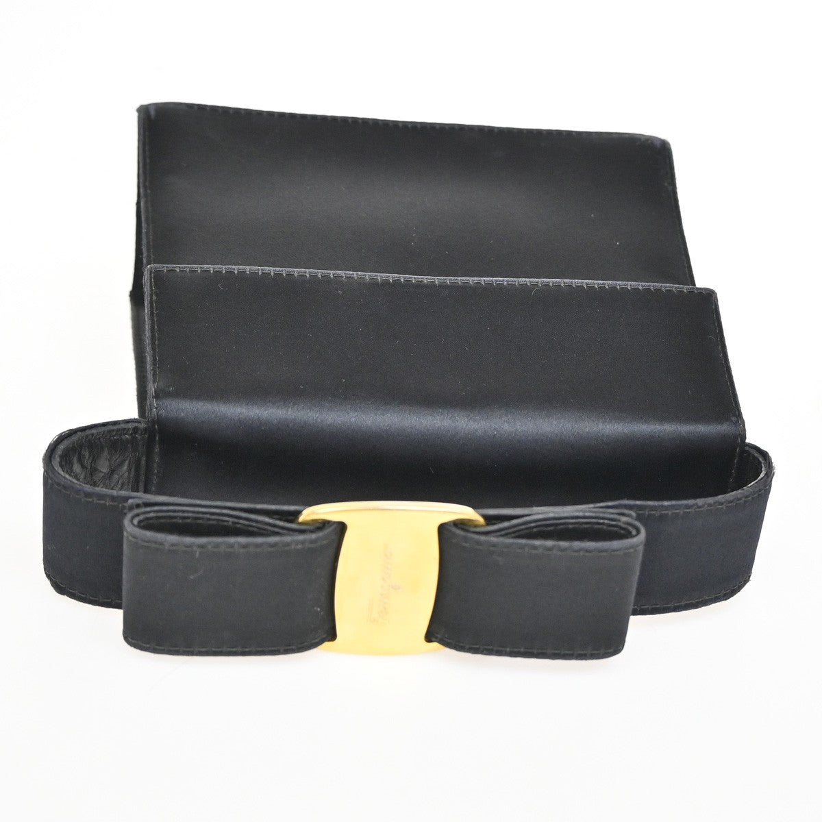 SALVATORE FERRAGAMO Vara Mini 2Way Shoulder Hand Bag Satin Leather BK 67YH627
