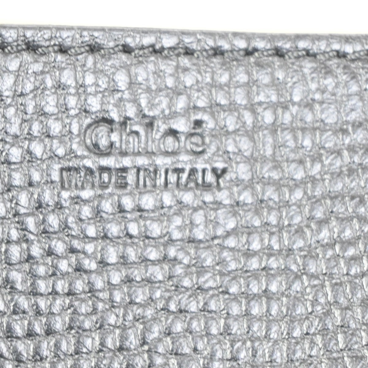 CHLOE Logo Drew Chain Shoulder Bag Embossing Leather Bicolor BK WE Italy 35MA393