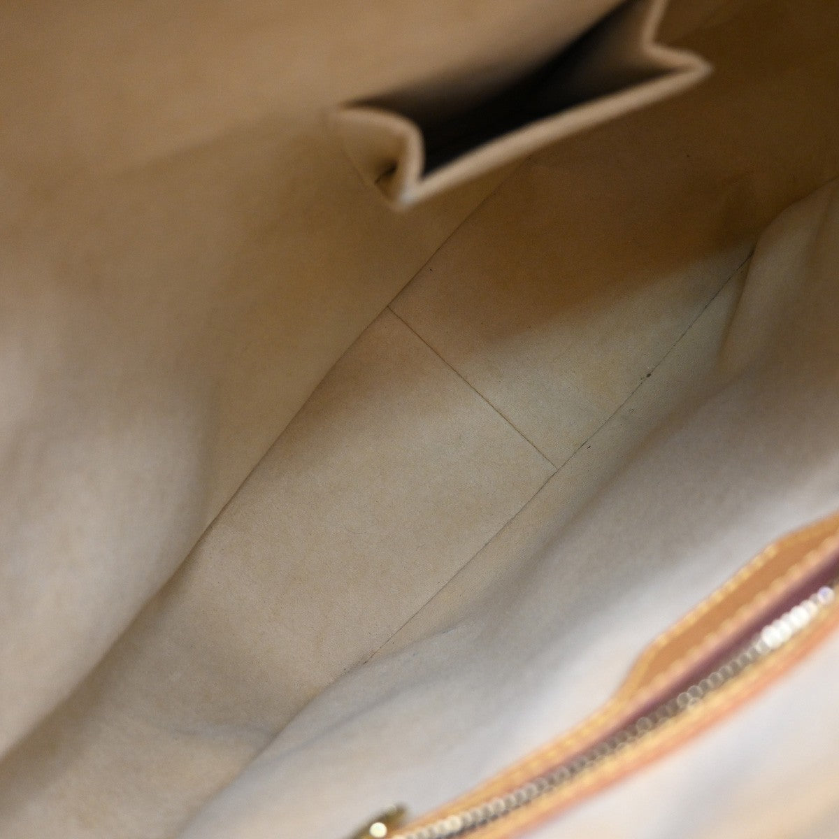 LOUIS VUITTON Logo Looping GM Shoulder Bag Monogram Leather Brown M51145 73KB422
