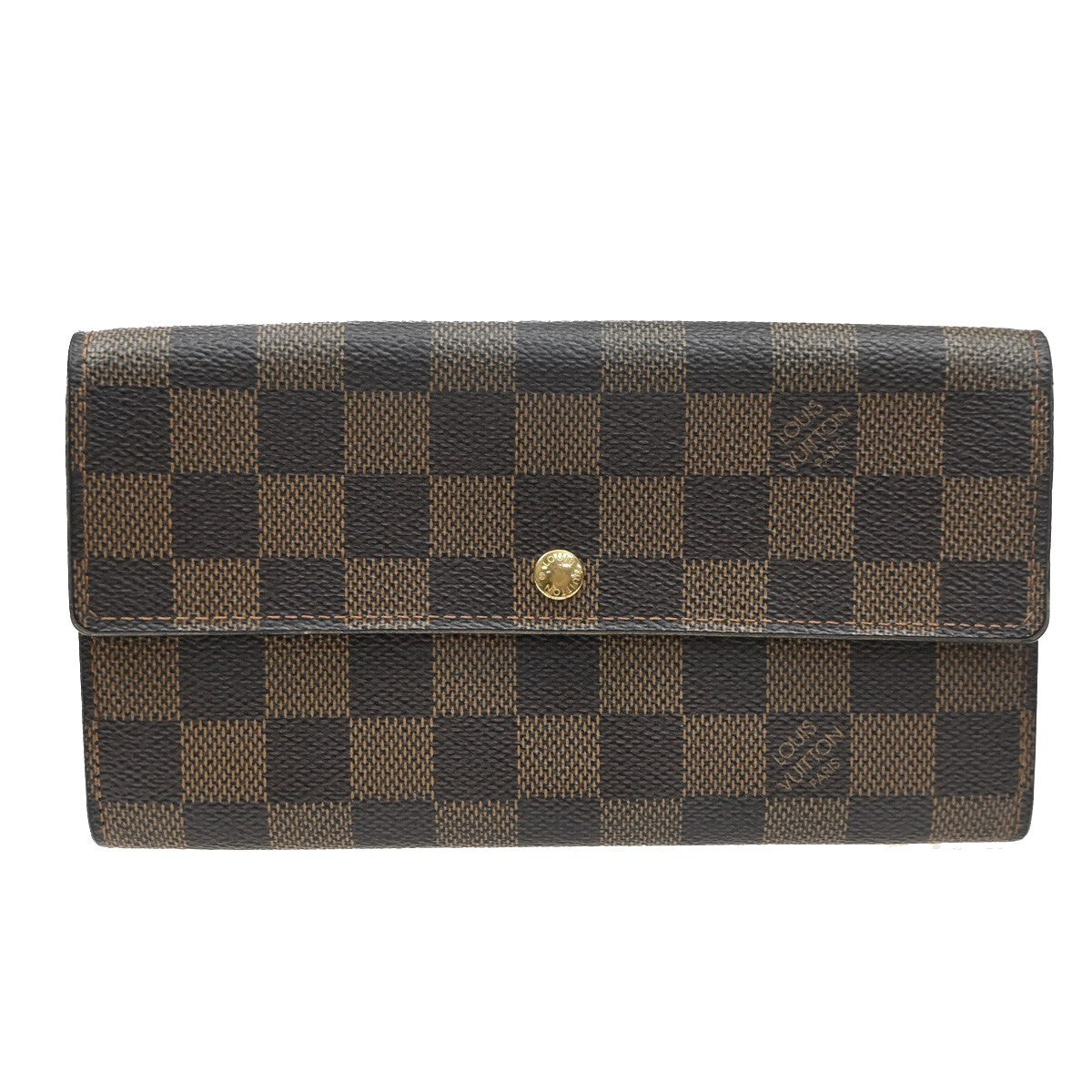 LOUIS VUITTON Porte Monnaie Credit Wallet Damier Ebene Leather BN N61724 09KD104