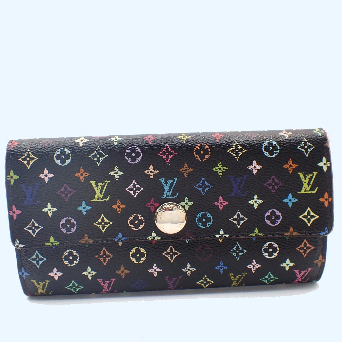 LOUIS VUITTON Portefeuille Sarah Long Wallet Monogram Multi Black M60005 60KC952