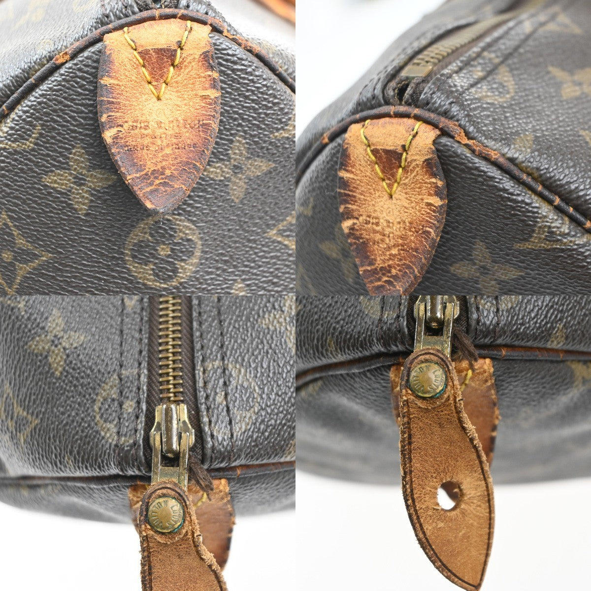LOUIS VUITTON Speedy 35 Travel Hand Bag Monogram Leather Brown M41524 81MA295