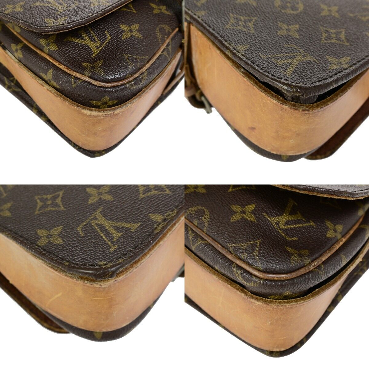 LOUIS VUITTON Cartouchiere MM Shoulder Bag Monogram Leather Brown M51253 67HC029