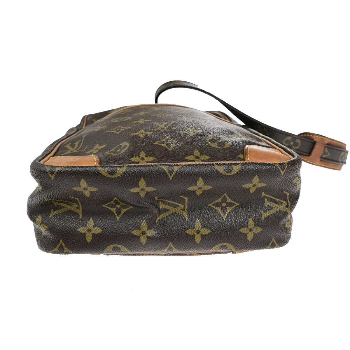 LOUIS VUITTON Logo Danube MM Shoulder Bag Monogram Leather Brown M45264 38SJ492
